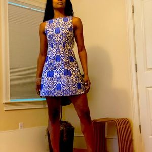 'Alice and Olivia Floral Jacquard Sheath Dress